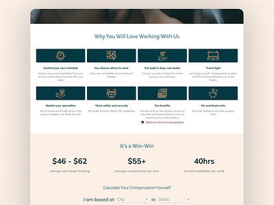 Landing page (Become a professional) branding landing page ui ux design web design