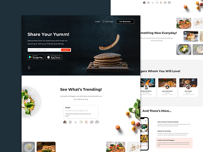 Landing Page for Foodies by Lavina Chhabra on Dribbble