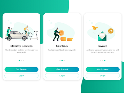 Get Started Illustrations app design illustration login vehicle