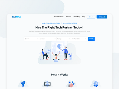 Hire the right tech partner today illustration search uxdesign