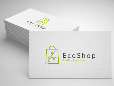 eco shop logo template