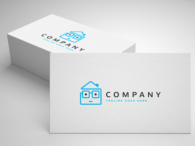 geek house logo template agency architect architecture builder building construction development geek glasses home house logo nerd propriety real estate residential smart social media specs template