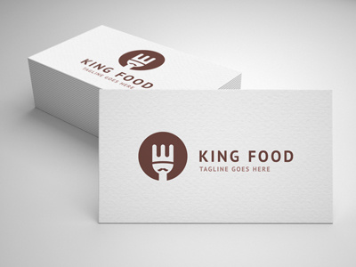 king food logo bistro catering chef cook cooking crown cuisine dinner fast food food fork gourmet king logo meal moustache restaurant royal sale template