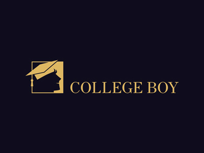 college boy logo academy boy college education fashion graduation hat head human logo man people sale school template university