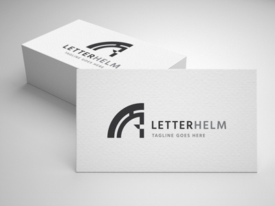 letter helmet logo template