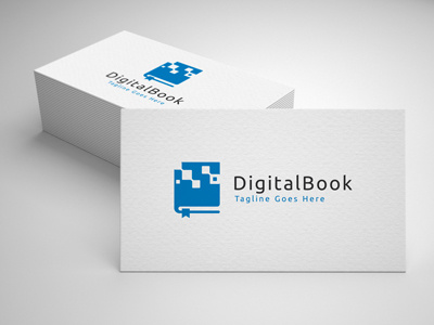 digital book logo template