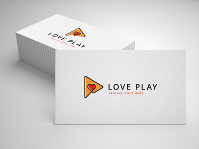 love play logo template audio button computer game heart logo love marriage media movie multimedia music party play sale template valentine wedding