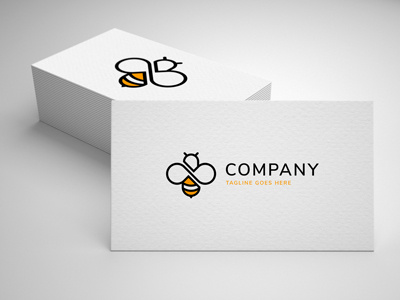 infinity bee logo template