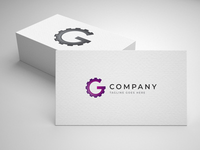 letter G gear logo template