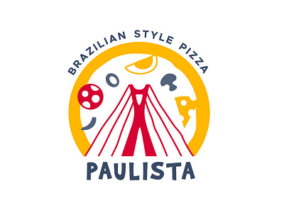 Logo for Brazilian style pizzeria adobe illustrator graphic design illustration logo logo design pizza vector