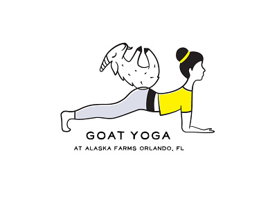 Logo for Goat Yoga adobe illustrator girl goat goat yoga graphic design illustration logo logo design woman yoga logo yoga studio