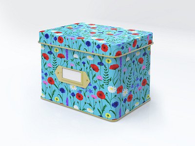 Flower pattern for tin recipe box adobe illustrator floral pattern illustration pattern pattern design recipe box recipy box tin can