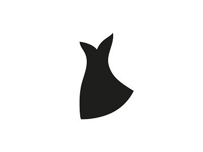 Black Dress Logo adobe illustrator branding chic dress logo fashion illustration little black dress logo logo design minimalistic upscale