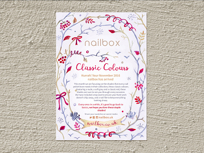 November edition flyer for beauty niche adobe illustrator adobe photoshop flyer design graphic design print design watercolor illustration