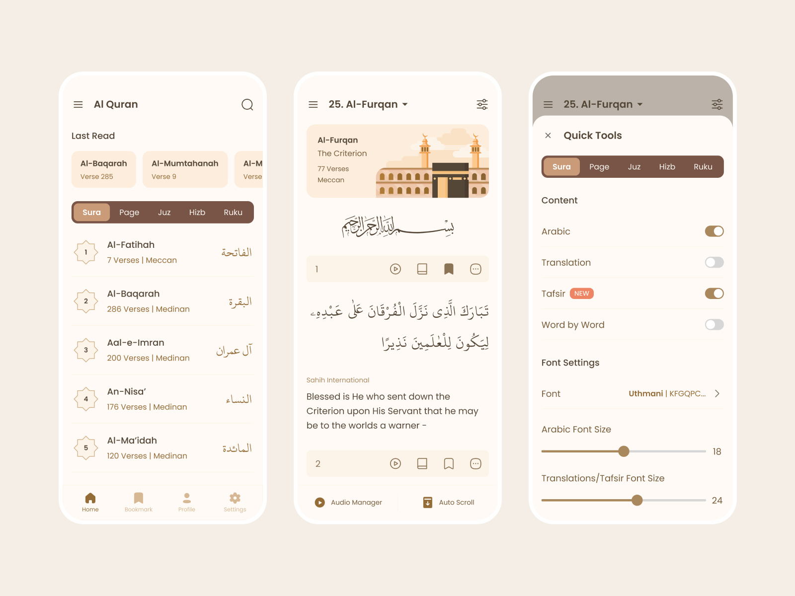 Al Quran App UX Exploration by Fahim Hasan on Dribbble