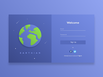 Earthian Sign Up Form