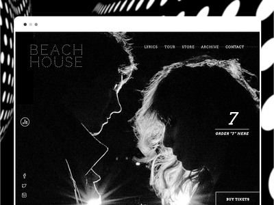 Daily UI #003 - Landing page (above the fold) beach house dailyui desktop landing page music redesign ui website