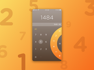 Daily UI #004 - Calculator app calculator dailyui numbers ui