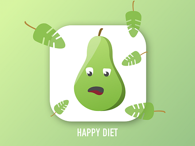 Daily UI #005 - App Icon app icon dailyui diet icon illustration mobile pear ui design ux design