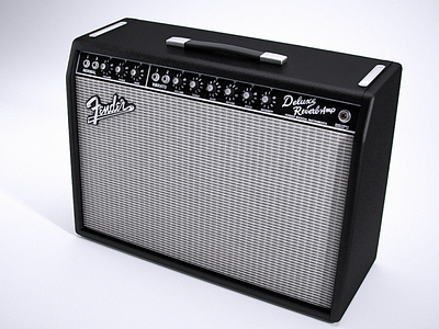 Fender '65 Deluxe Reverb Amp 3d fender guitar amp