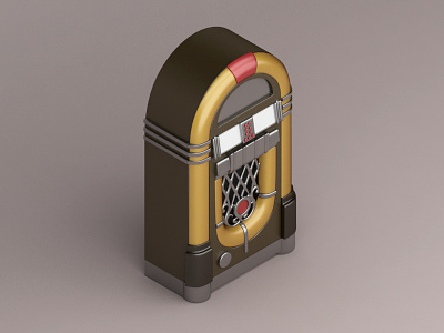 Model 1015 jukebox, 1946 1015 3d design iconic isometric jukebox konceptsketcher model music view