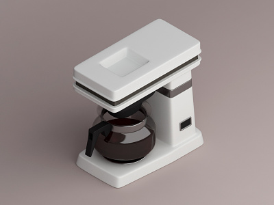Mr. Coffee Machine, 1985 1985 3d coffee design illustration isometric konceptsketcher machine mr vray