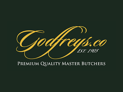 Godfreys.co Logo butcher ecommerce logo