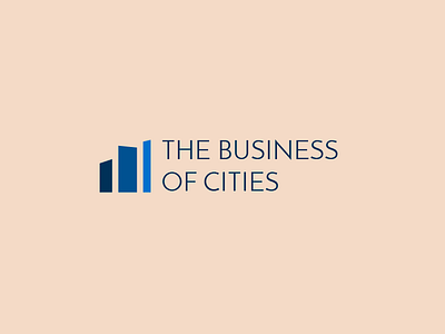 THE BUSINESS OF CITIES branding design logo typography vector