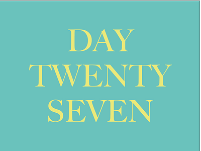 Day 27 experiment logo typeandcolorchallenge typography