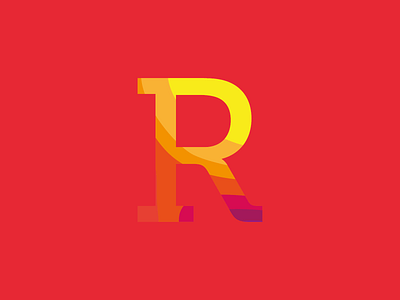 Day 18 - R design experiment gradient letter logo pattern r red type typeandcolorchallenge typography vector