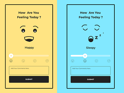 Emotional slider clean design graphical design illustration simple ui uidesign