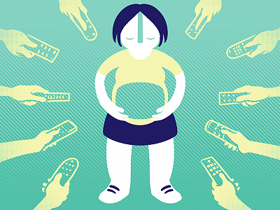 Reproductive Rights article editorial illustration magazine press woman