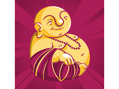 #36daysoftype - B is for Buddha buddha digital illustration illustration type