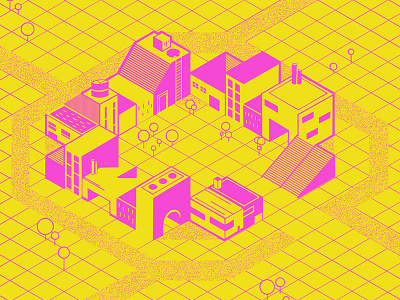 #36daysoftype - C is for City digital illustration illustration isometric