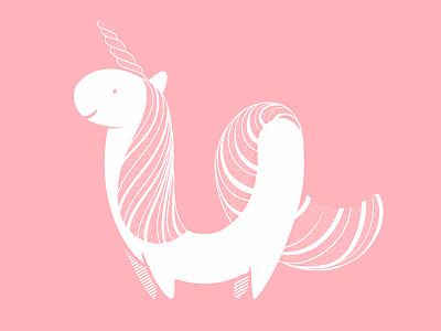 #36daysoftype - U is for Unicorn cute digital illustration illustration type