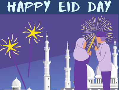 Happy Eid Day design eid eid card eid greetings eid mubarak icon logo web