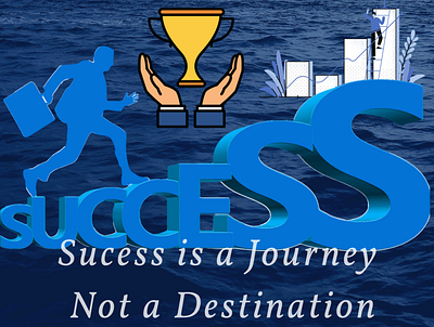 Success Is a Journey Not a Destination design logo motivation selfgrowth success web