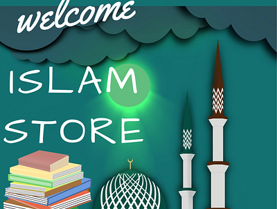 Islam Store branding design icon logo web