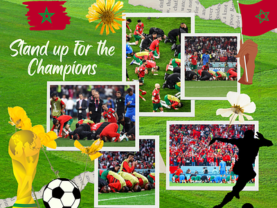 Stand up for the Champions. champions design fifa football football players graphic design morocco qatar world cup soccer sports world cup