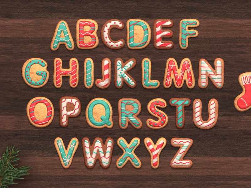 Free Christmas Alphabet by BeLight Software on Dribbble