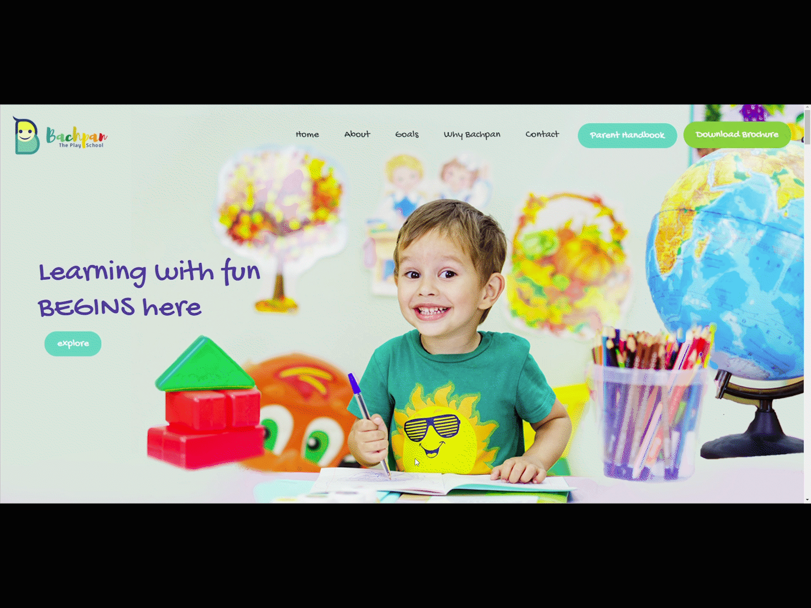 Bachpan - The Play School UI animation branding branding design hero banner illustration logodesign schoolui schoolwebsite uidesign uiux webdesign website website design