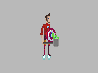 Happy Birthday Chris Ayres america art beard captain iron man marvel pixel thor