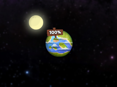 100% android complete game icon ios ipad iphone moon planet space