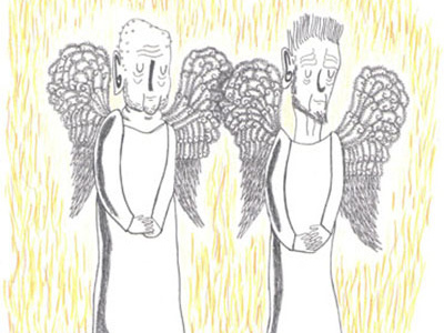 Angels art drawing editorial illustration literature rumpus