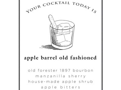 Distilled Special Cocktail graphic design illustration menu menu design typography