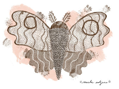 Ghost Moth editorial illustration illustrator mixed media photoshop spot illustration