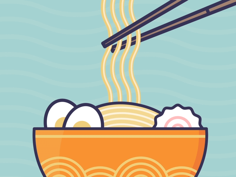 Ramen Noodles animation gif illustration motion graphic design motion graphics noodles ramen ramennoodles