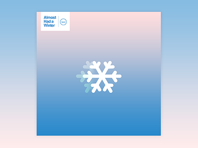 "Almost Had a Winter (Vol.2)" DJ Mix Artwork ambient artwork cover art drone helvetica minimalism snowflake winter