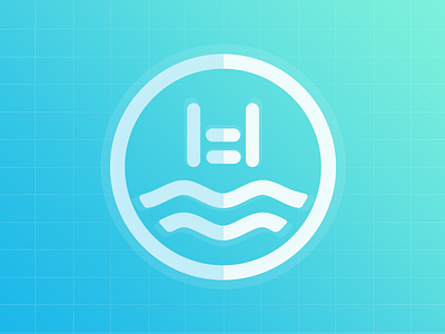 Pool Icon flat icon light pool summer swimming water