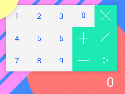 DailyUI 004 - Memphis-Milano Calculator 004 calculator dailyui farts material math memphismilano post ui ui